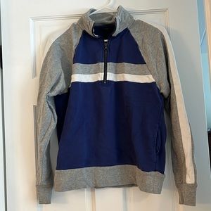 J Crew Size M Colorblock Quarter Zip Sweatshirt